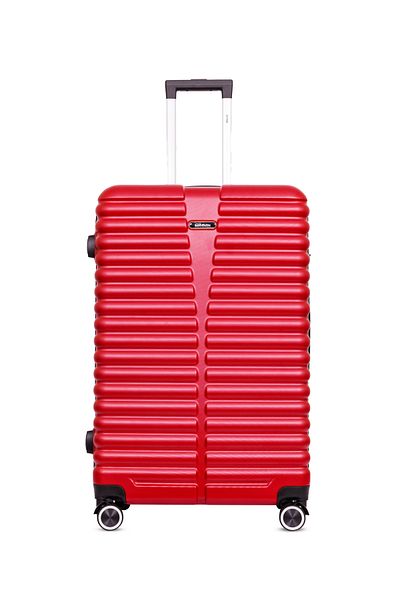 Mnuk Destiny Checked Luggage | Hardside Trolley | 24 Red