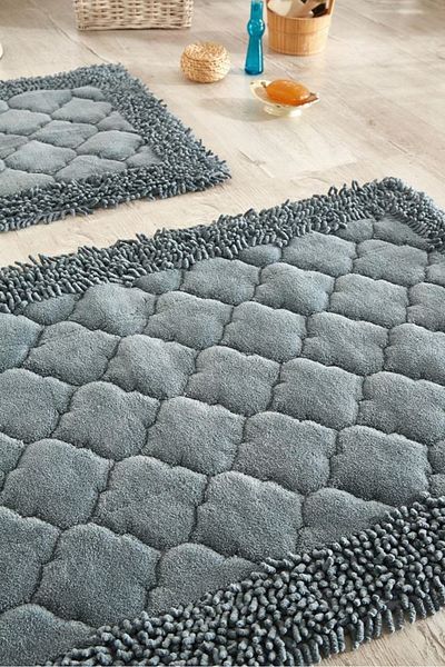 Madame Clean Home Cotton Special Σετ Τουαλέτας 2 τεμαχίων Βαμβακερό Σετ Τουαλέτας Γκρι Σετ Χαλάκι Μπάνιου Σετ Τουαλέτας