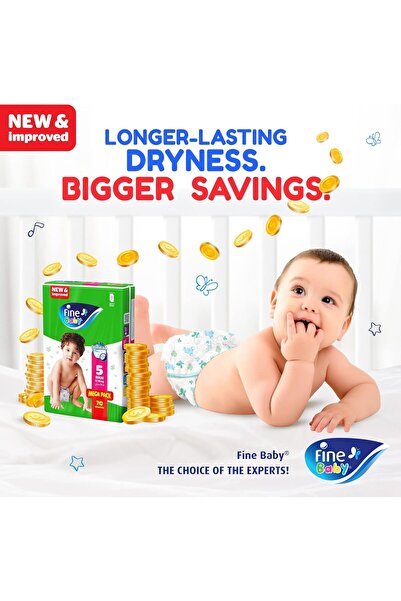 FINE Baby, Size 6, Junior, 16+ kg, 216 Diapers (Pack of 3)