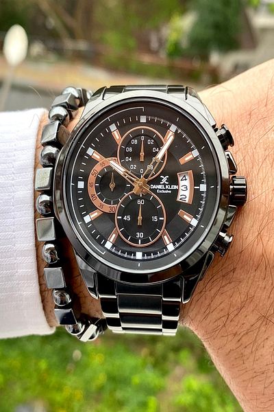 Daniel Klein Men's Wristwatch - New Season Stainless Steel Band, 3 ATM Waterproof Bracelet