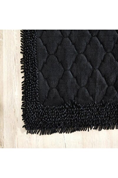 Madame Clean Home Cotton Special 2'li Pamuklu Klozet Takımı Antrasit Banyo Paspas Seti Klozet Takımı