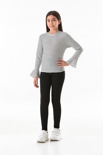 Fulla Moda Girls' Leggings with Elastic Waist Pockets
