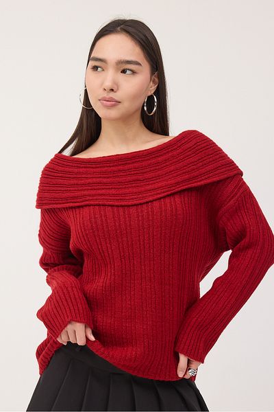 Addax Boat Neck Long Sleeve Knitwear Sweater K040-C5