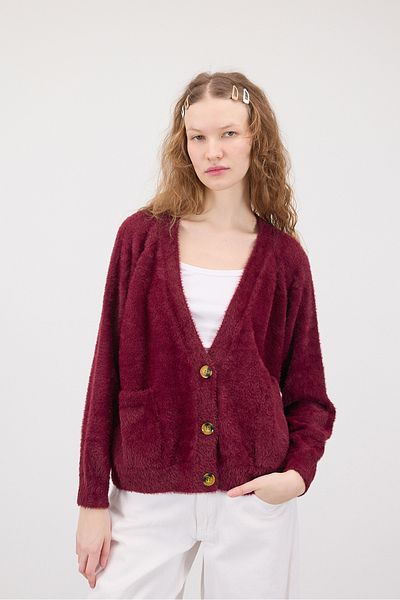 Addax Soft Textured Buttoned Cardigan H3375-B8