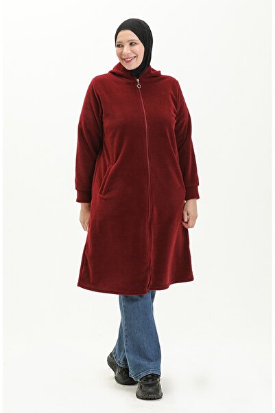 Kardelen Butik Ümraniye Hooded Fleece Cardigan - Araboy Zippered