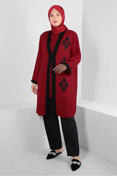 Alvina GEOMETRIC PATTERNED DOUBLE TUNIC SET 20388