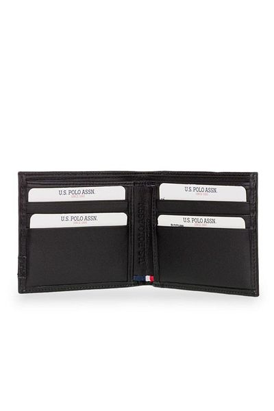 U.S. Polo Assn. Черен мъжки портфейл Plcuz24000