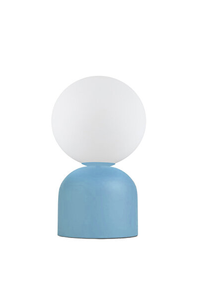 HOMİNG Homing Mounted Globe Glass Sky Blue Lampshade Table Lamp
