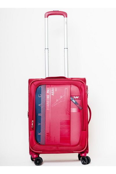 Skybags Airway Pro Expandable Luggage, TSA Lock, 20 Inch, Red