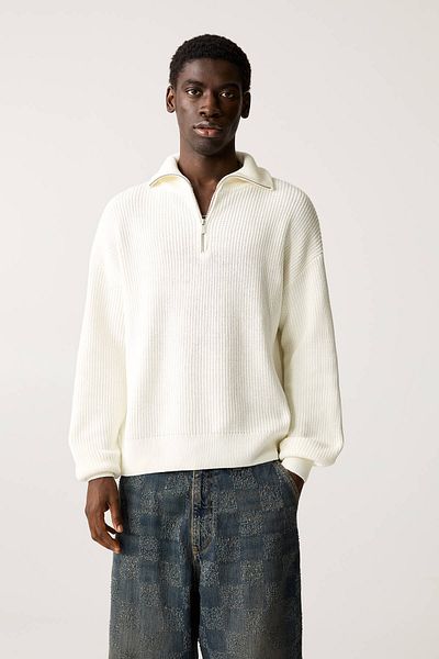 Pull & Bear Zip neck jumper