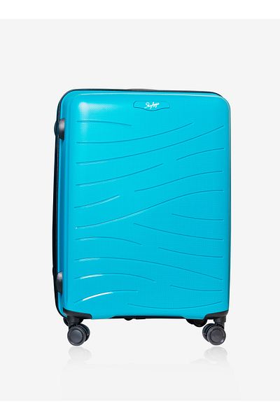 Skybags Maxx Checked Luggage | Hardside Polypropylene | 24", Blue