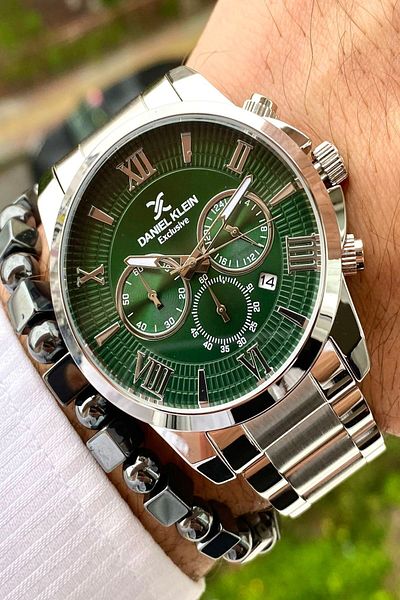 Daniel Klein Men's Wristwatch and Bracelet Set - Steel Cord