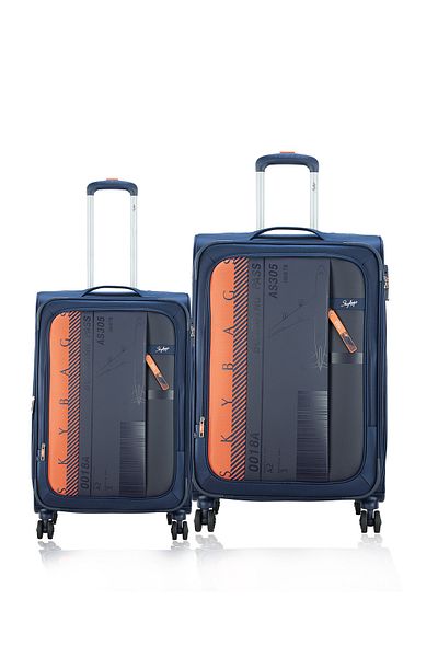 Skybags Airway Pro Set of 2 Luggage, Expandable, TSA Lock, 20/28 Blue