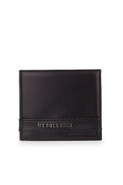 U.S. Polo Assn. Черен мъжки портфейл Plcuz24000