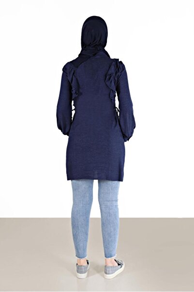 Alvina TUNIC 42390 WITH RIFFLED SIDE BINDING DETAIL