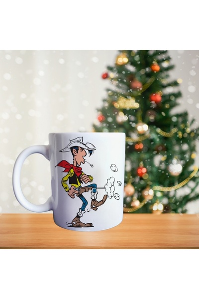 Genel Markalar Red Kit Ve Daltonlar - Kovboy Çizgi Dizi Karakter Porselen Kupa