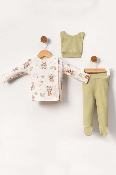 MYZİ STORE Newborn 0-3 Months 3-Piece Baby Suit