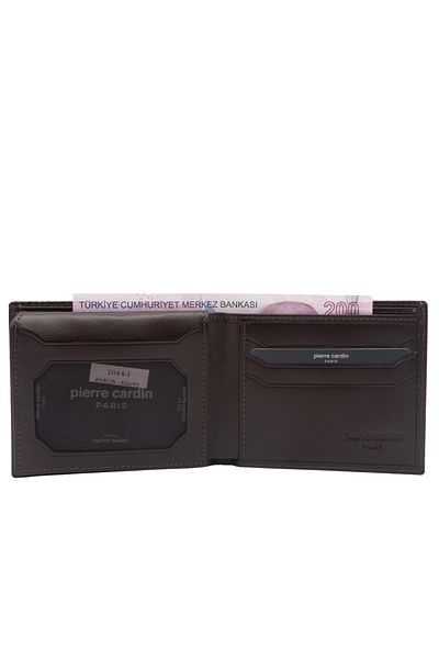 Pierre Cardin Men's Brown Leather Wallet 2044Ik3S