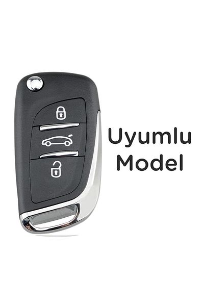 Luxe Aksesuarr Silicone Key Protection Case for Citroen Bellingo-C2-C3-C4 Peugeot Partner307-207-308-5008 with 3 Buttons