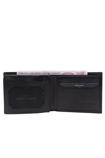 Pierre Cardin Men's Black Leather Wallet 2044Ic2G