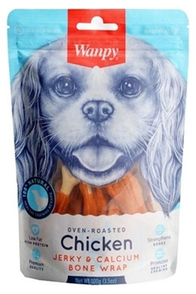 Wanpy 100 Gr Real Chicken Dog Treat with Calcium