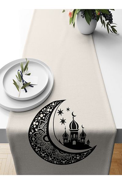 Bertille Home Ramadan Series 140x40 Cm Digital Printed Runner (Ramadan)
