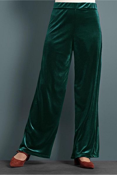 TRENDTESETTÜR Green Velvet Women's Trousers - Zemrüt 0913