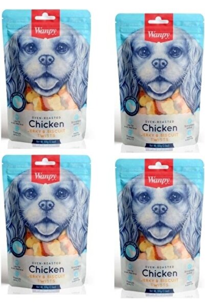 Wanpy Bisküvi Üzeri Tavuk Sargılı Köpek Ödülü 100gr X 4 Adet