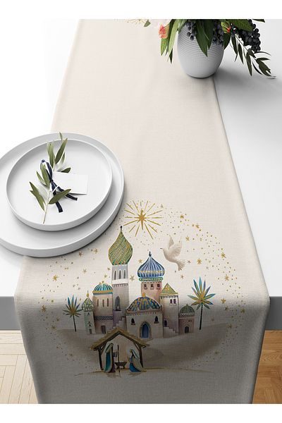 Bertille Home Ramadan Series 140x40 Cm Digital Printed Runner (Ramadan)