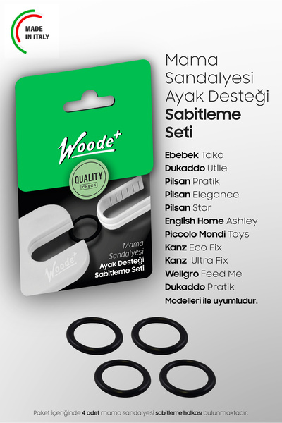 Woode+ Mama Sandalyesi Ayak Desteği Sabitleme Halkası (Kalın bacaklı modeller...