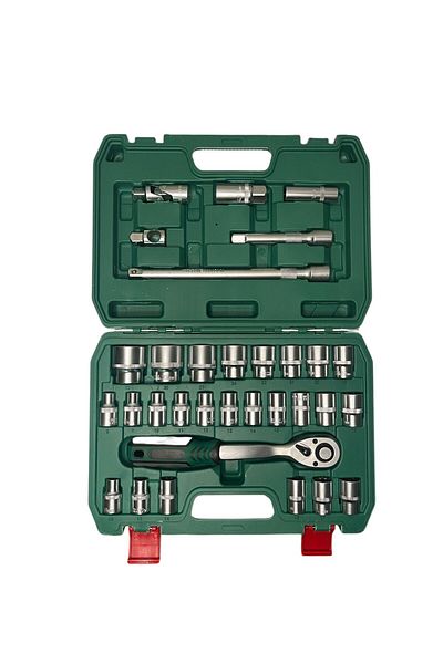 Hanswerk Full Professional 72 Tooth Ratchet 32 Piece Socket Set