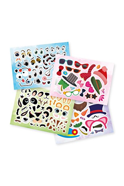 yükselen zeka Tükenmeyen Sticker Kitabım - Eğlenceli Yüzler (100+ Tekrar Tekrar Kullanılabilen Sticker)