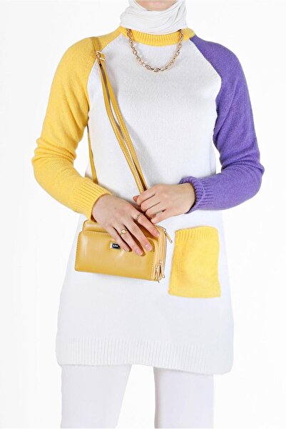 Alvina TRI-COLOR POCKET DETAILED KNITWEAR TUNIC 42053