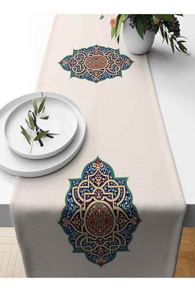 Bertille Home Ramadan Series 140x40 Cm Digital Printed Runner (Ramadan)