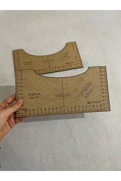 GBA YETİŞKİN 3lü Tshirt Hizalama Kalıbı ÖN VE ARKA V YAKA Logo Tasarım Yerleştirme Kalıbı