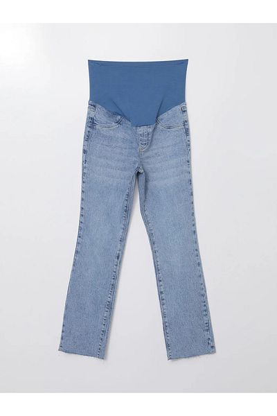 LC Waikiki Lcwaikiki Maternity Indigo Abdominal Panel Straight Fit Maternity Jean Pants