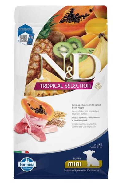 N&D Nd Tropical Selection Kuzu Etli ve Tropikal Meyveli Küçük Irk Yavru Köpek...