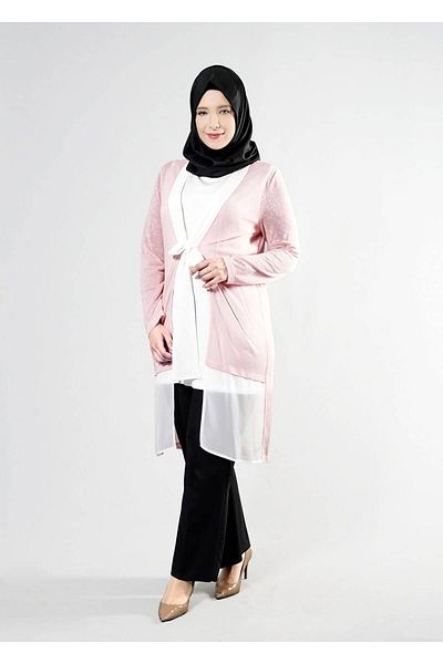 TRENDTESETTÜR Women's Powder T 2520 House 2 Pieces Hijab Tunik
