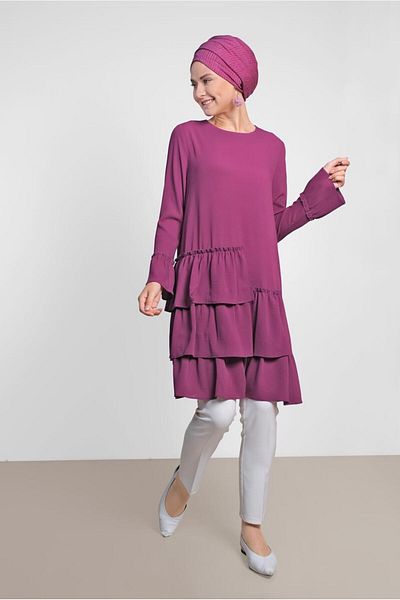 TRENDTESETTÜR Tunic with Ruffle Sides 4850