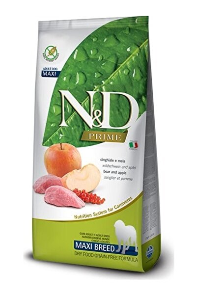 N&D Tahılsız Yaban Domuzlu Elmalı Büyük Irk Yetişkin Köpek Maması 2.5 kg