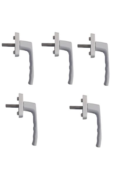 pimapen 5 Pieces Original® PVC Window Handle with Brand Logo White (ALUMINUM) 153gram/pcs