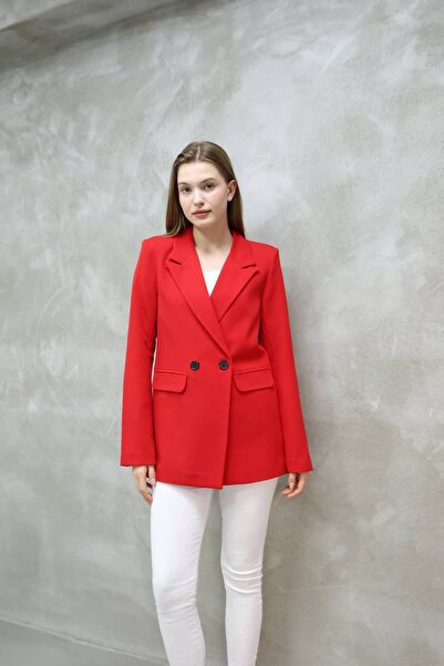 SUXİRCNHTMTS Women's Single Button Blazer Jacket