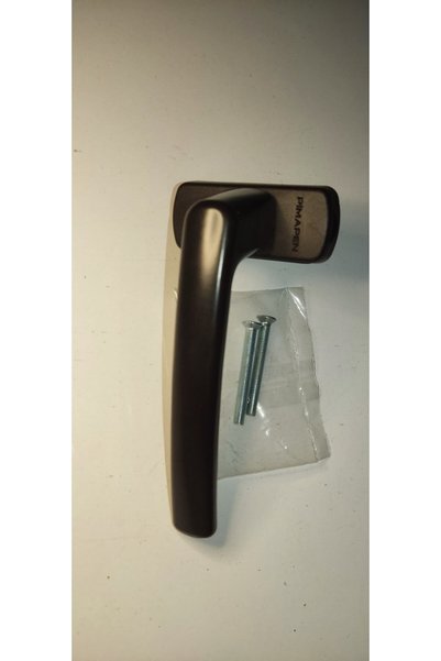 pimapen 2 Pieces - Original® Dark Brown Aluminum Window Handle RAL 8022 153gram/pcs