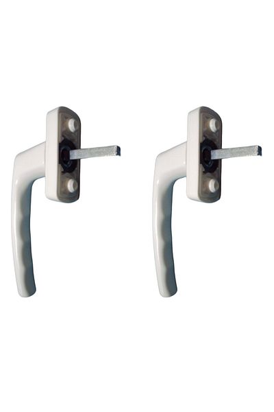 pimapen 2 Pieces - Window Handle White Aluminum 153gram/pcs
