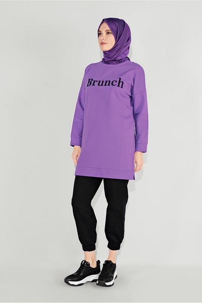 TRENDTESETTÜR A.Mor Printed Women's Tunic 1001 - Purple