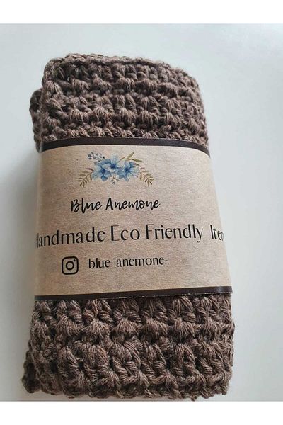 Blue Anemone 100% Cotton Dish Washing Cloth - 3 Pieces, Ökoteks Certified