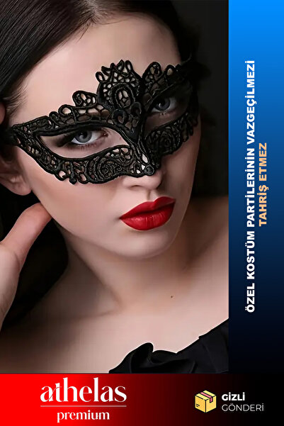 Athelas Premium Maske Kadın Cadılar Bayramı Ayarlanabilir Parti Maskesi Hallo...