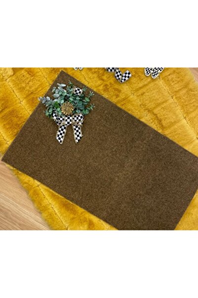 Marrone شريط رائع - طقم ممسحة مع مربعات ومزخرفة بالبقس