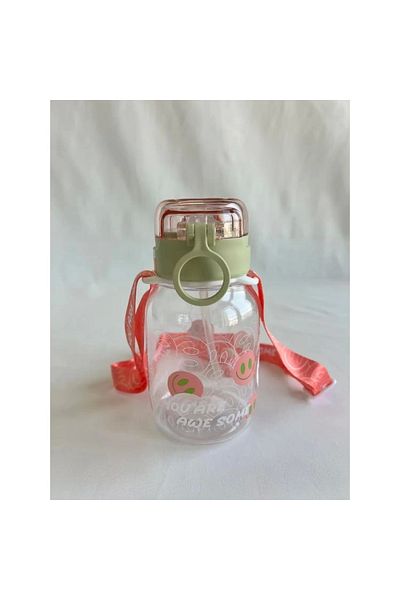 Shotay Cute Tritan Flask with Straw Strap 7010 600 ml
