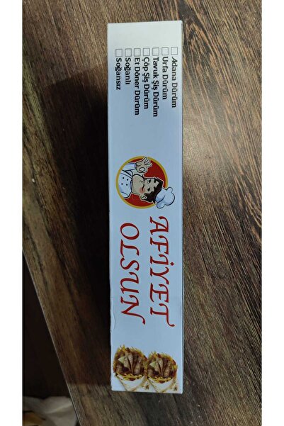 Binbir Çeşit Ambalaj Dürüm Kutusu 30 Cm 400'lü Paket | 6x6x30 Cm Krome Karton Baskılı Ambalaj